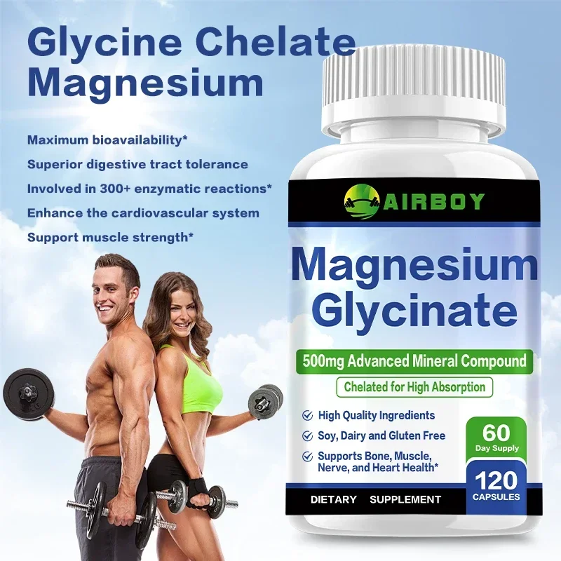 Magnesium Glycinate Capsule - Glicinato di Magnesio 500mg - Integratore