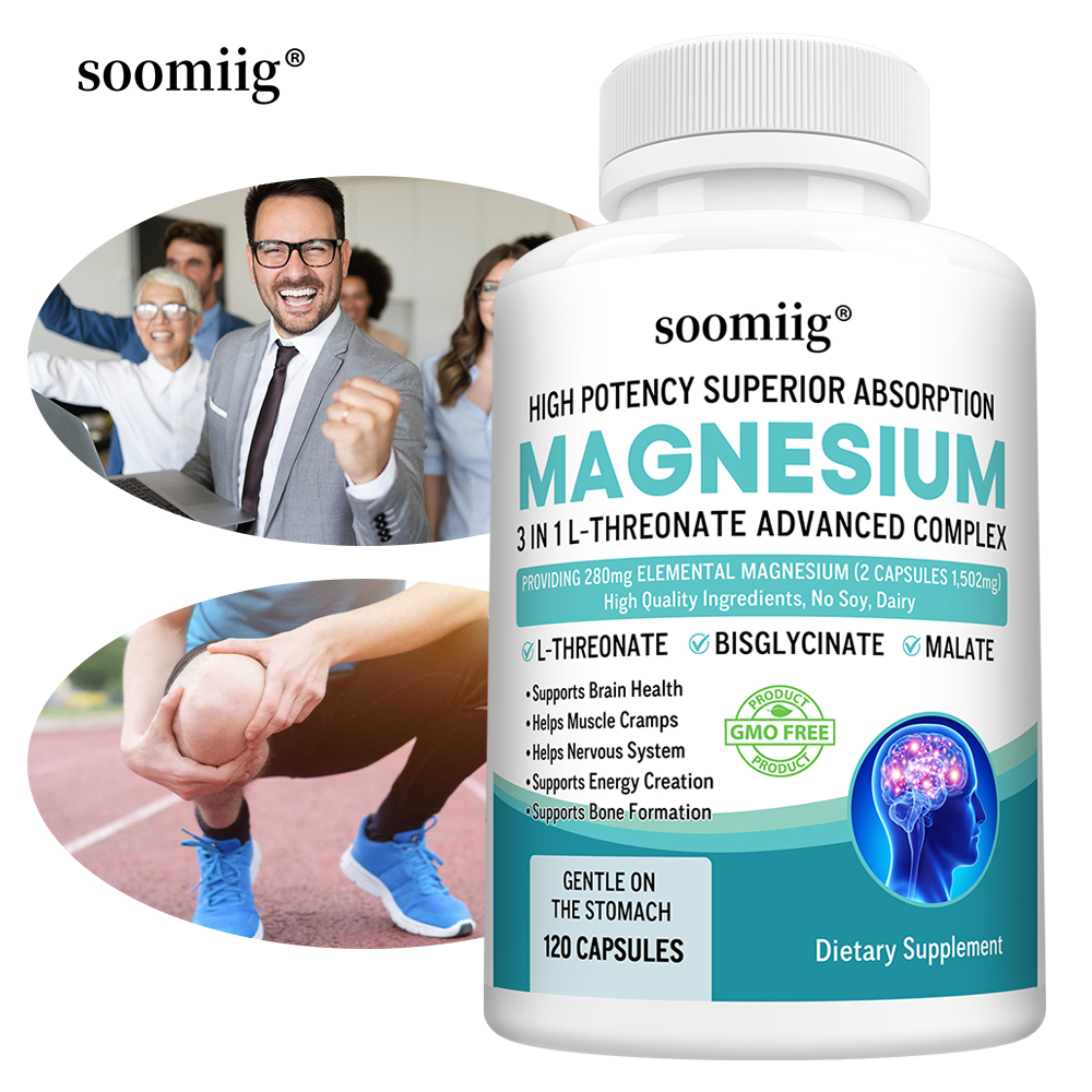Magnesium Glycinate Capsule - 3 in 1 - Magnesio L-Threonato,
