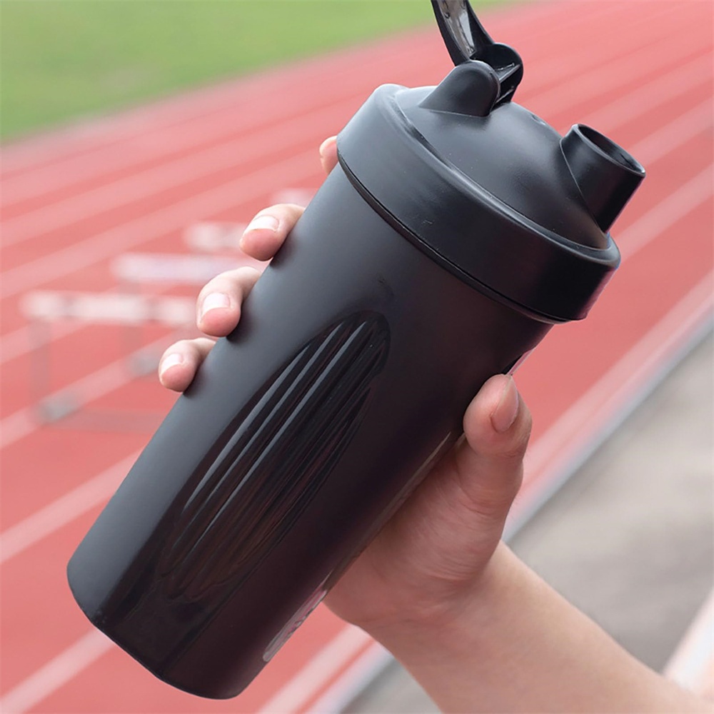 Protein Shaker Bottle - Bottiglia fitness portatile da 600 ml
