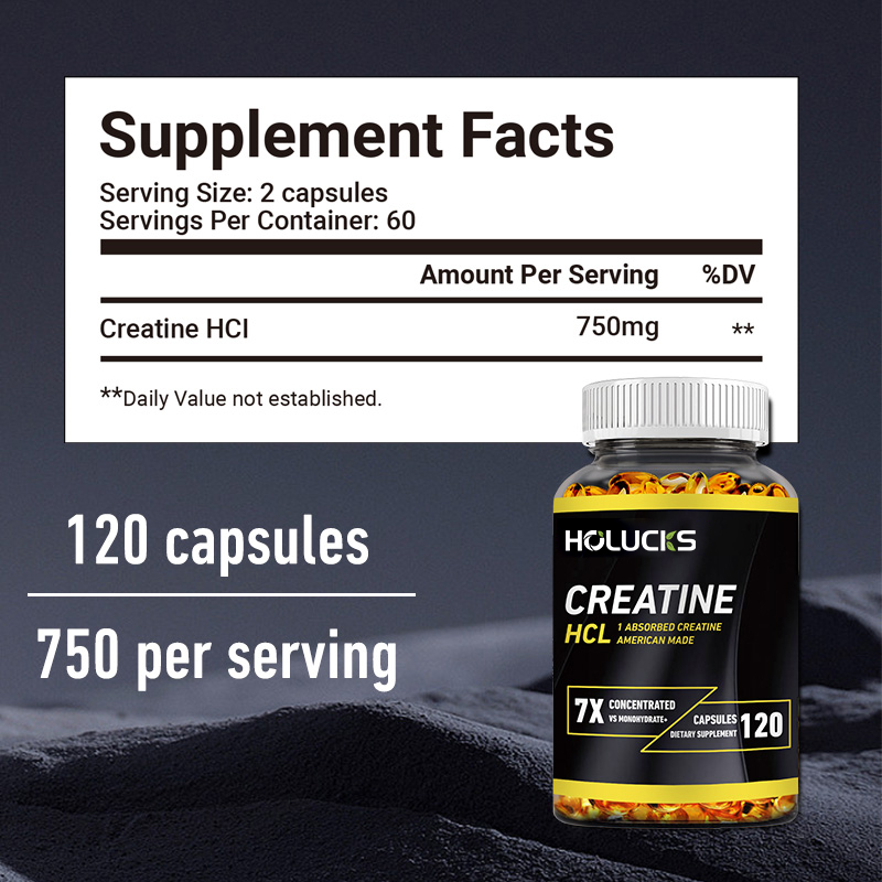 Capsule di Creatina HCL 750mg, - Creatine Hcl Capsule recensione e prezzo