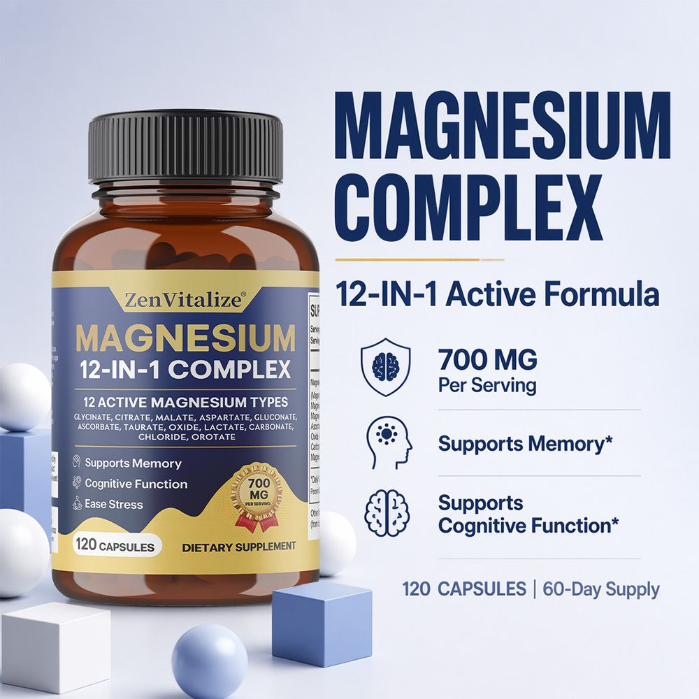 Complesso di Magnesio 12 in 1, - Magnesium Glycinate Capsule recensione e prezzo