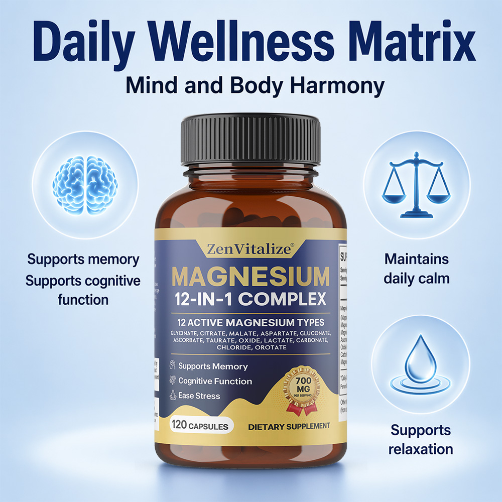 Complesso di Magnesio 12 in 1, - Magnesium Glycinate Capsule recensione e prezzo
