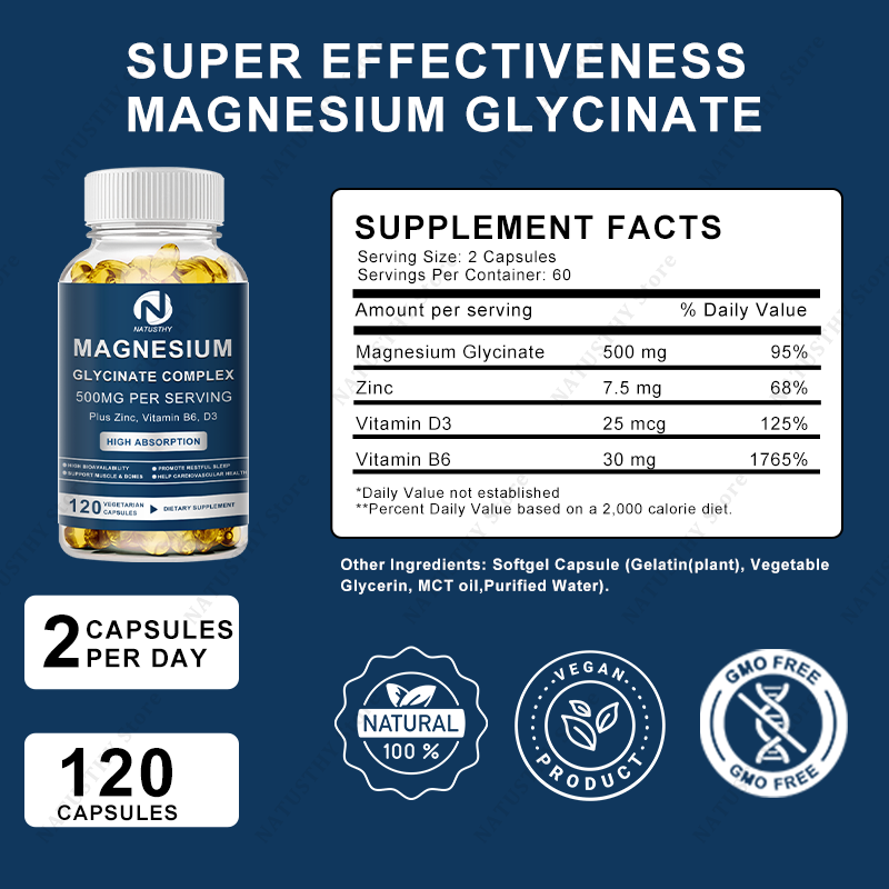 Capsule di Glicinato di Magnes - Magnesium Glycinate Capsule recensione e prezzo